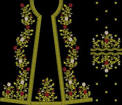 Black embroidery dress with embroidery style