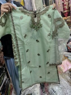 Pista embroidery dress with handmade and embroidery style