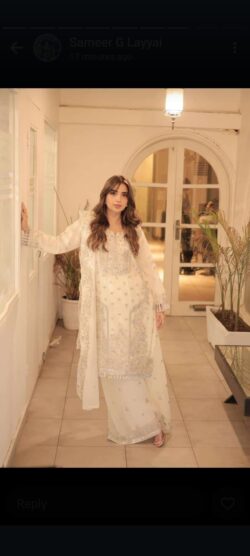 Skin embroidery dress with handmade and embroidery style