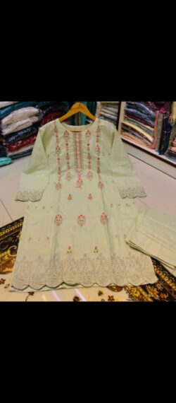 Pista embroidery dress with boring embroidery style