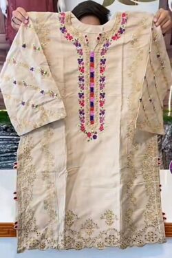 White embroidery dress with handmade and embroidery style