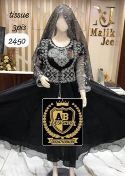 Black embroidery dress with sequences and embroidery style