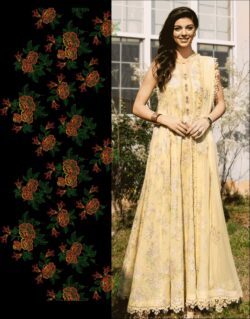 Skin embroidery dress with embroidery style