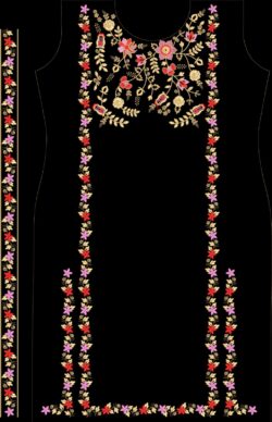 Black embroidery dress with embroidery style