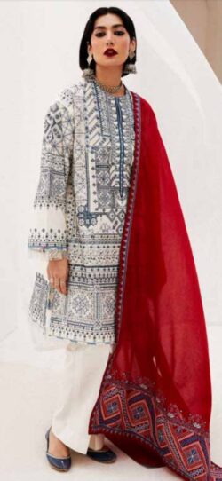 White embroidery dress with embroidery style