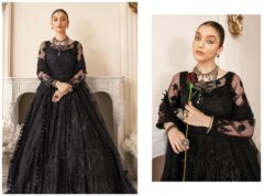 Black embroidery dress with sequences and embroidery style