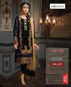 Black embroidery dress with handmade and embroidery style