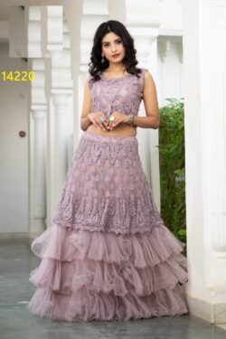 Purple embroidery dress with embroidery style