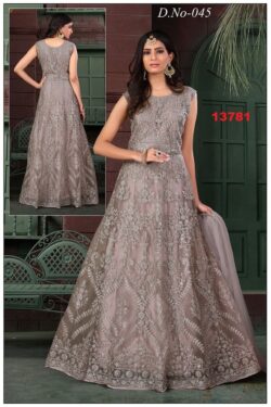 Purple embroidery dress with handmade and embroidery style