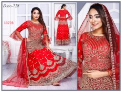 Red embroidery dress with handmade and embroidery style