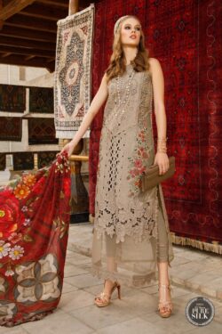 Skin embroidery dress with boring embroidery style