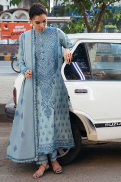 Ferozi embroidery dress with sequences and embroidery style
