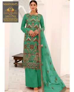 Green embroidery dress with handmade and embroidery style